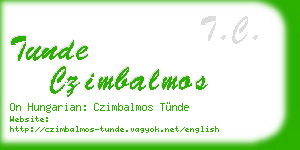 tunde czimbalmos business card